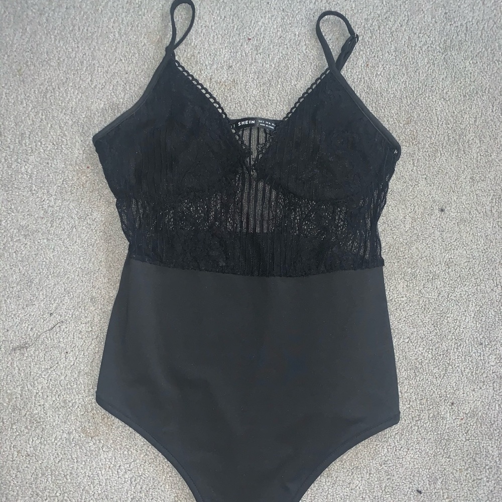 Black lace bodysuit
